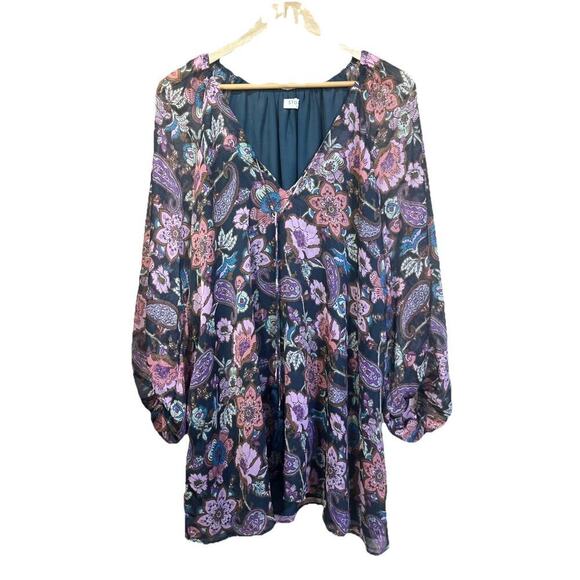 Anthropologie Storia Mini Dress Floral Print Boho Size Medium Romantic - Picture 1 of 15